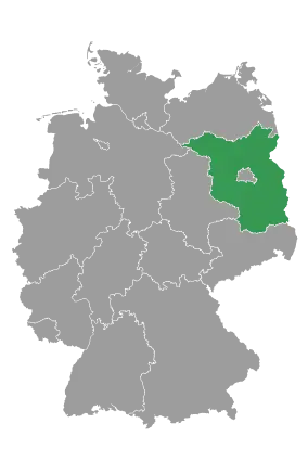 Deutschland-Karte mit Auswahl vom Bundesland Brandenburg