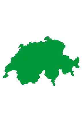 grünes Icon von der Landkarte der Schweiz